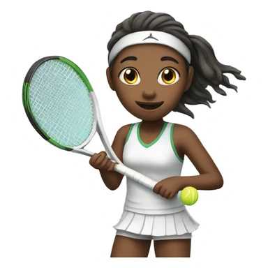 Girl playing tennis sticker