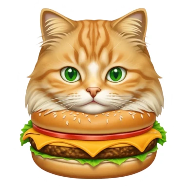 The fastest Siberian cat ever with a cheeseburger  sticker