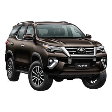 Black Toyota fortuner with full attitude  sticker