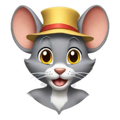 Tom and Jerry with a pirrot hat sticker