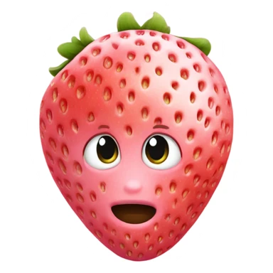 One Light pink strawberry sticker