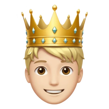 An anime man with crown sticker