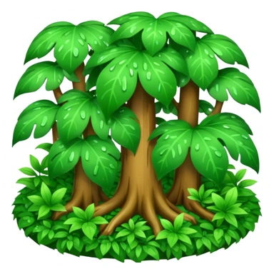 a forest were raining heavily i need a top view  sticker