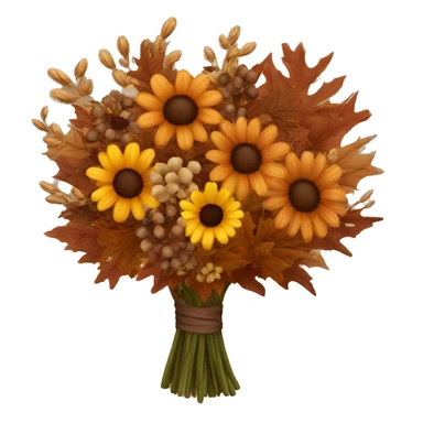 autumn bouquet brown sticker