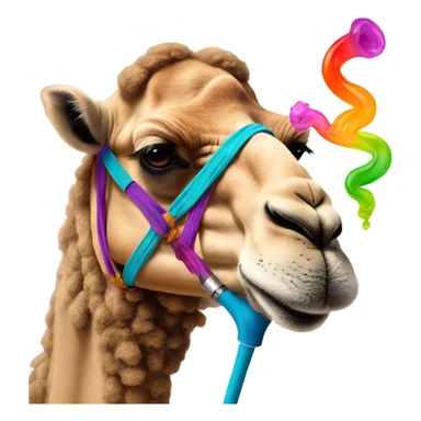 Camel smoking a bong sticker
