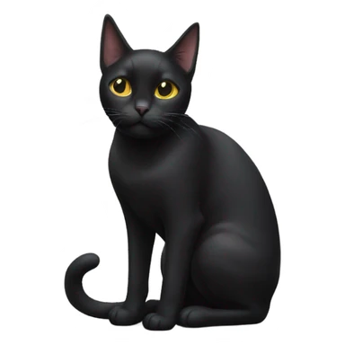 black cat with pew pew sticker