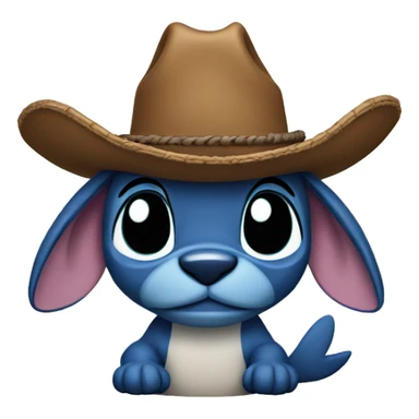 Stitch wearing a cowboys hat sticker