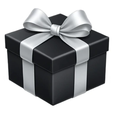 black gift box sticker