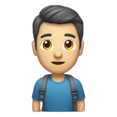 un hombre haciendo gestos de peligro sticker