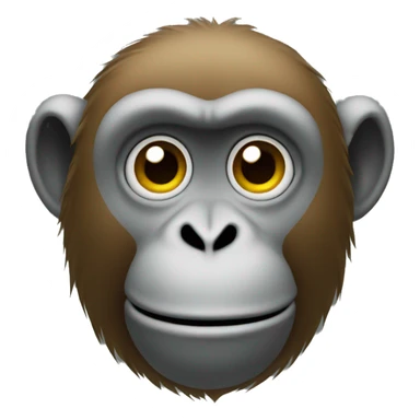 monkey head turned sideways sticker