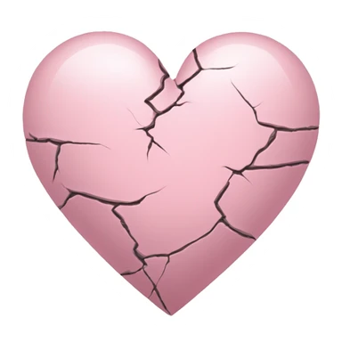 Light pink heart that’s cracked in the middle sticker