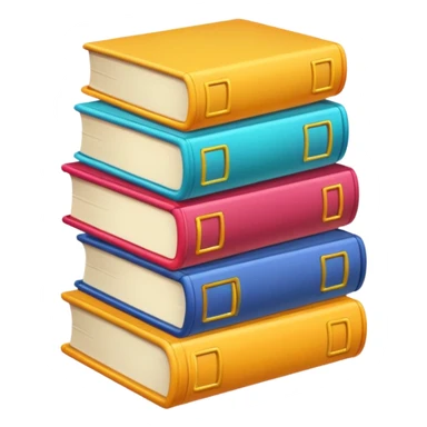a stack of objects like books or blocks simple emoji style sticker
