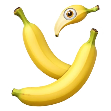 banana with eyes sticker