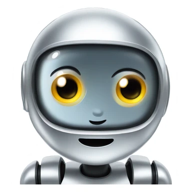 cute robot looking in the mirror sticker