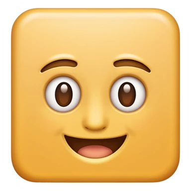 A white reactangle wall and face has this emoji :) sticker