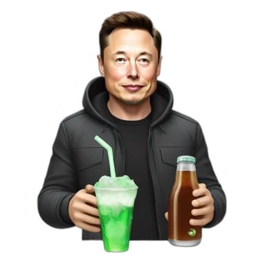 Elon musk drink bear sticker
