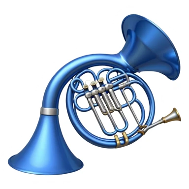 i want an emoji of a blue french horn music sticker