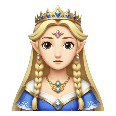Princess Zelda with blonde hair and royal dress sticker