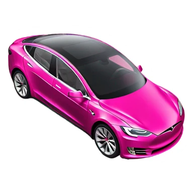 Pink tesla  sticker