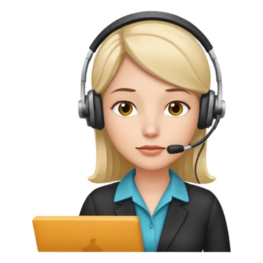 receptionist thinking sticker