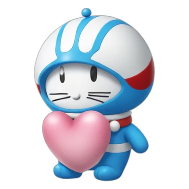Doraemon sending kisses sticker