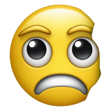 Jellow dot emoji judging someone cringe with eyes sticker