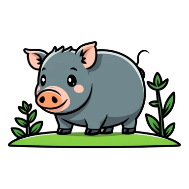 Bush pig  sticker