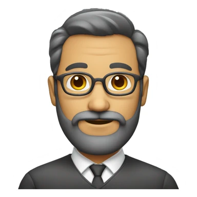 Profesor de matemáticas sin gafas pelo negro con barba  sticker