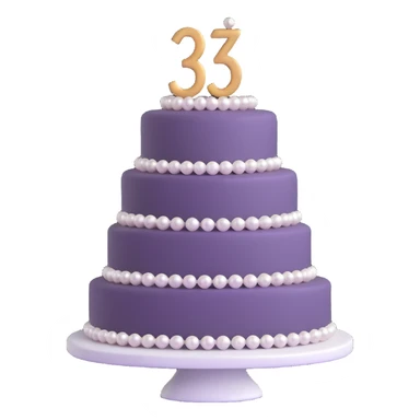 three-tier light pink cake decorated with pearls sticker