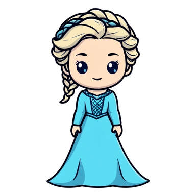 Elsa from Frozen Disney princess sticker