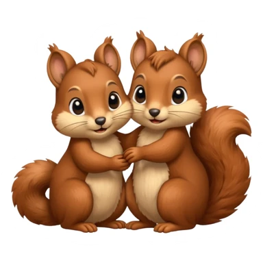two squirrels cuddling sticker