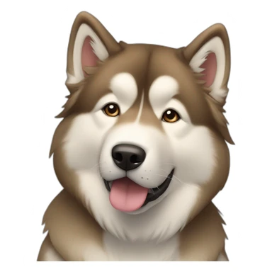 Light Brown malamute sticker