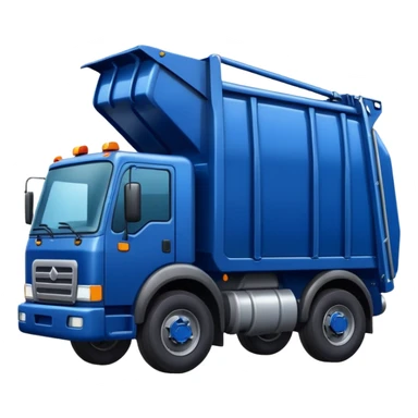 dark blue garbage truck sticker