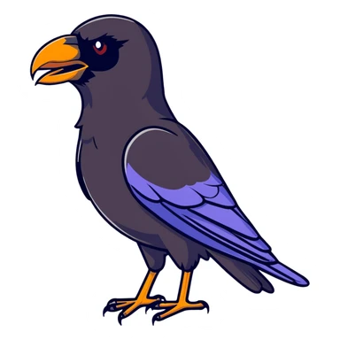 black raven sticker
