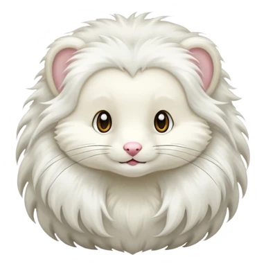 long haired white mink sticker