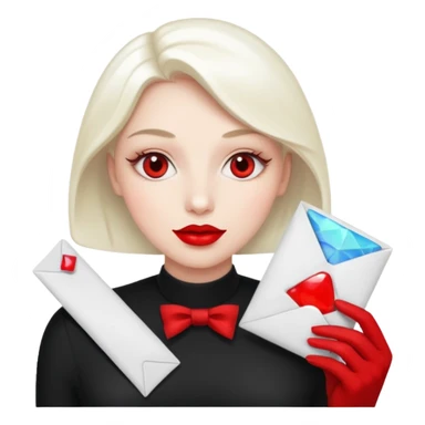 a beautiful loving  on it lipstick white opal envelope sticker