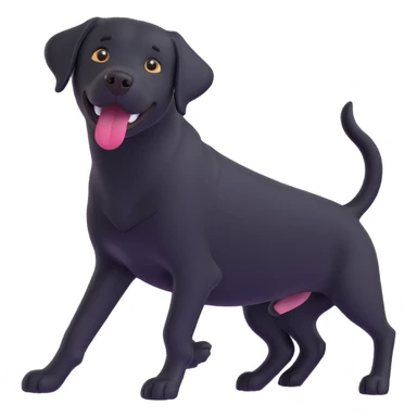 black Labrador retriever, playful pose sticker