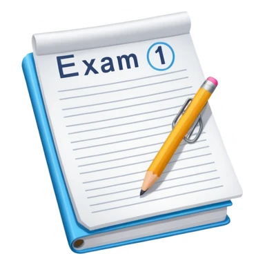 exam paper with a one on it und double underlined sticker