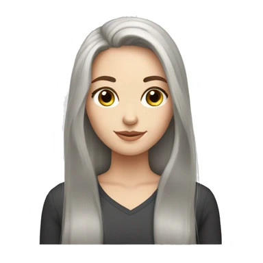 Long hair white girl with 2 cats  one dark grey and one black sticker