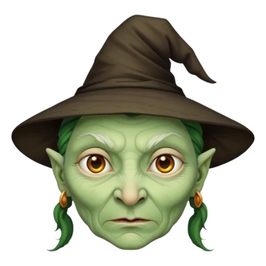 Crazy Witch face character face only front face

 sticker