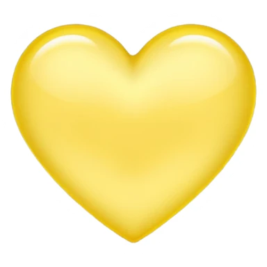 soft yellow heart sticker
