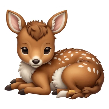 Baby deer sleepinh sticker