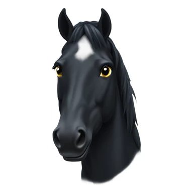 Black horse with white spot on forehead sticker