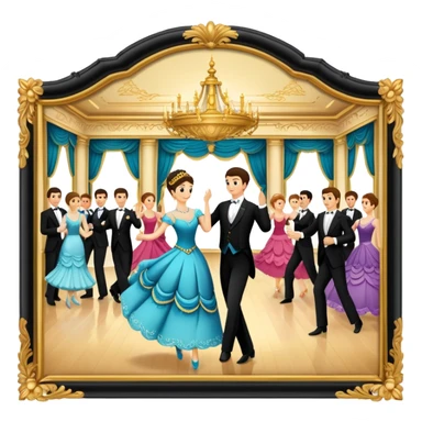 Invitation to the ball sticker