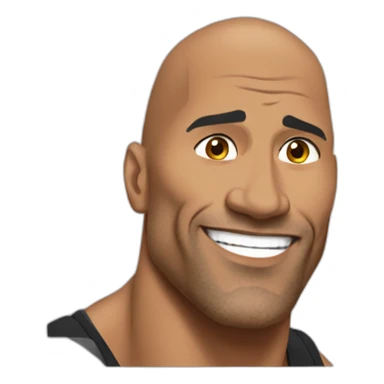 The rock qui lève son sourcile sticker
