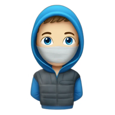 Blue eyes boy with a balaclava sticker