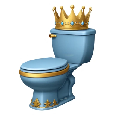 skibidi toilet with a crown sticker