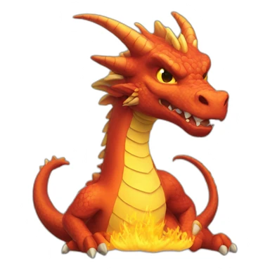 Dragon feu sticker