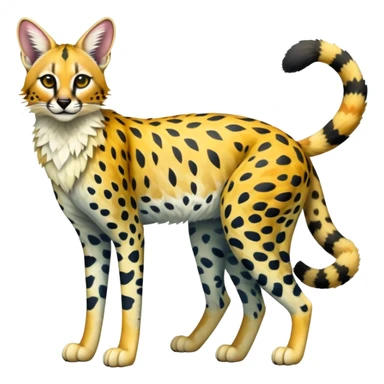 Colorful Exotic Tropical Trico-Vernid-Fionbri-Serval-hybrid (full body) sticker