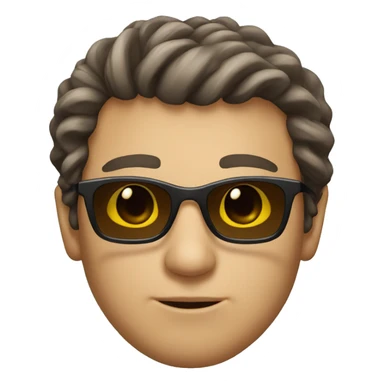 portrait of a solo male with sunglasses  sticker